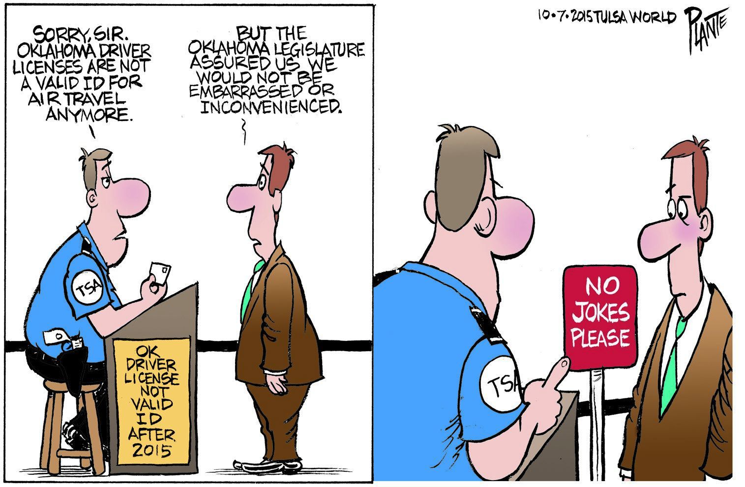 Bruce Plante Cartoon: Your Oklahoma Drivers License